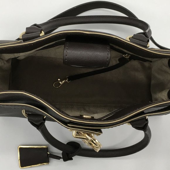 MICHAEL KORS MK Purse Coffee Brown Satchel Handbag - Picture 3 of 12